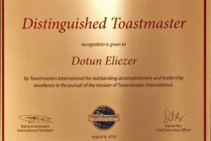 Another milestone on my Toastmasters journey with the Distinguished Toastmasters (DTM) Award